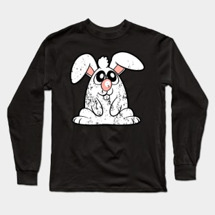 Retro Vintage Grunge Easter Bunny Long Sleeve T-Shirt